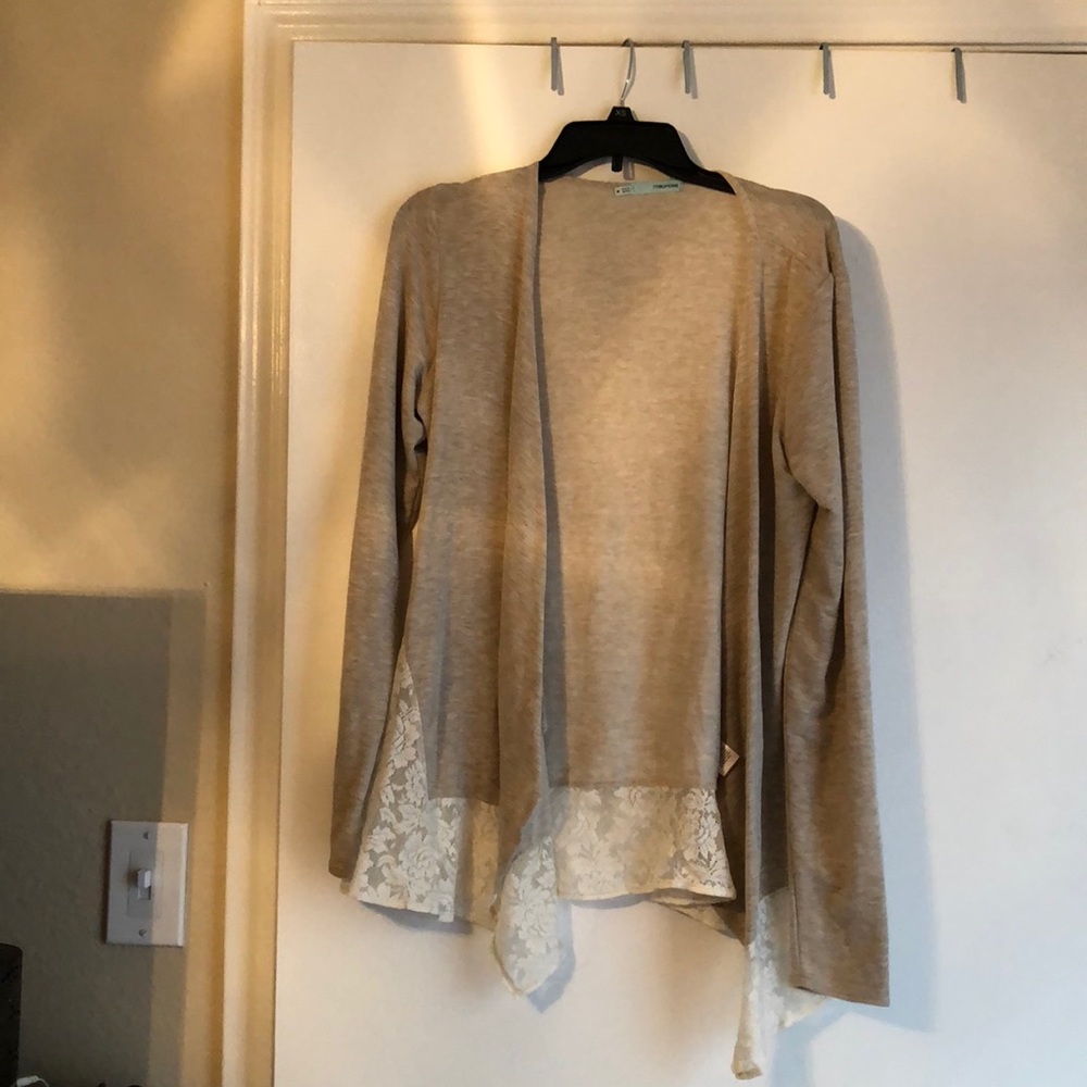 Lace detail cardigan